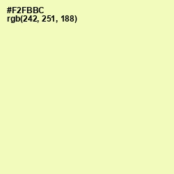 #F2FBBC - Australian Mint Color Image