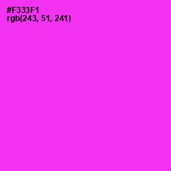 #F333F1 - Razzle Dazzle Rose Color Image