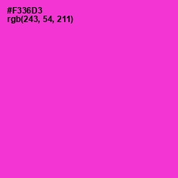 #F336D3 - Razzle Dazzle Rose Color Image