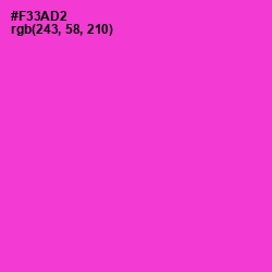 #F33AD2 - Razzle Dazzle Rose Color Image