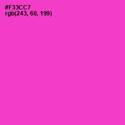 #F33CC7 - Razzle Dazzle Rose Color Image