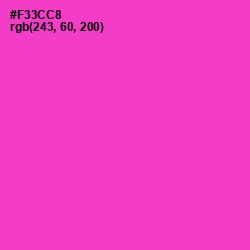 #F33CC8 - Razzle Dazzle Rose Color Image