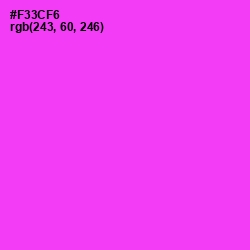 #F33CF6 - Razzle Dazzle Rose Color Image