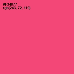 #F34877 - Wild Watermelon Color Image