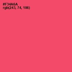 #F34A6A - Carnation Color Image