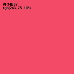 #F34B67 - Carnation Color Image