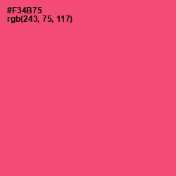 #F34B75 - Wild Watermelon Color Image