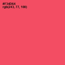 #F34D64 - Carnation Color Image