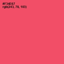 #F34E67 - Carnation Color Image
