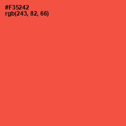 #F35242 - Sunset Orange Color Image