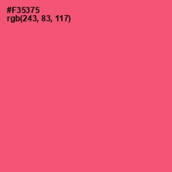 #F35375 - Wild Watermelon Color Image