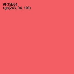 #F35E64 - Carnation Color Image