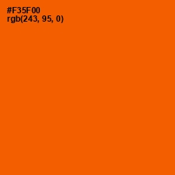 #F35F00 - International Orange Color Image