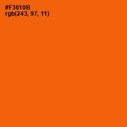 #F3610B - Blaze Orange Color Image