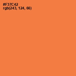 #F37C42 - Coral Color Image