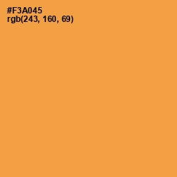 #F3A045 - Yellow Orange Color Image