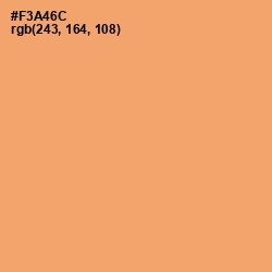 #F3A46C - Sandy brown Color Image