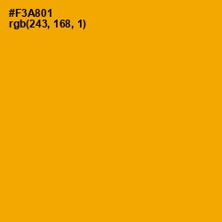 #F3A801 - Yellow Sea Color Image