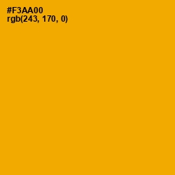#F3AA00 - Yellow Sea Color Image