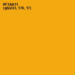 #F3AA11 - Buttercup Color Image