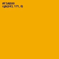 #F3AB00 - Yellow Sea Color Image