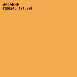 #F3AB4F - Yellow Orange Color Image