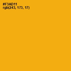 #F3AD11 - Buttercup Color Image