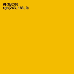 #F3BC00 - Selective Yellow Color Image