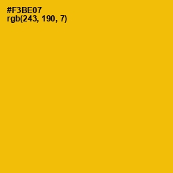 #F3BE07 - Amber Color Image