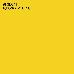 #F3D31F - Ripe Lemon Color Image
