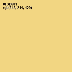 #F3D681 - Buff Color Image