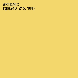#F3D76C - Goldenrod Color Image