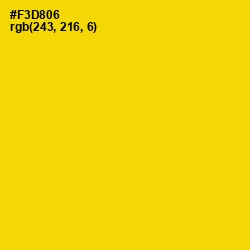 #F3D806 - School bus Yellow Color Image