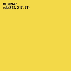 #F3D947 - Mustard Color Image