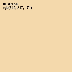 #F3D9AB - Peach Yellow Color Image