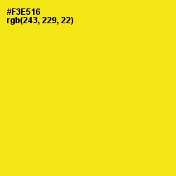 #F3E516 - Lemon Color Image