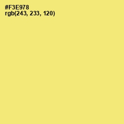 #F3E978 - Marigold Yellow Color Image