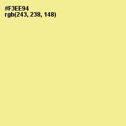 #F3EE94 - Golden Glow Color Image