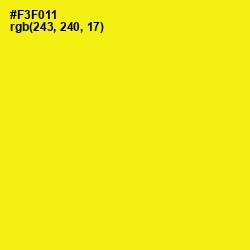 #F3F011 - Lemon Color Image