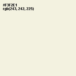 #F3F2E1 - Quarter Spanish White Color Image