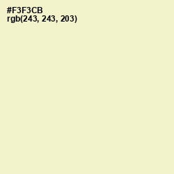 #F3F3CB - Corn Field Color Image
