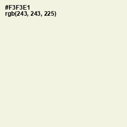 #F3F3E1 - Quarter Spanish White Color Image