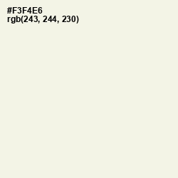 #F3F4E6 - Ecru White Color Image
