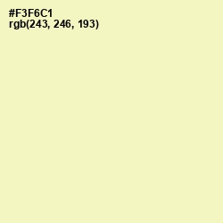 #F3F6C1 - Chiffon Color Image