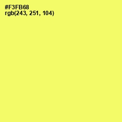 #F3FB68 - Canary Color Image