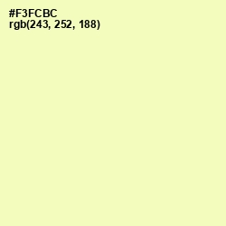 #F3FCBC - Australian Mint Color Image