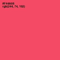 #F44A66 - Carnation Color Image