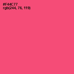 #F44C77 - Wild Watermelon Color Image