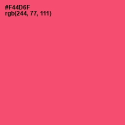 #F44D6F - Wild Watermelon Color Image