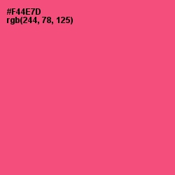 #F44E7D - Wild Watermelon Color Image